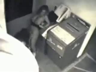 Lesbian girls caught on security cam