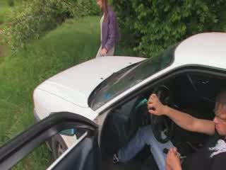 babe portuguese girl fucked on the car