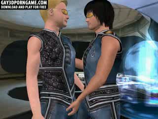 On a spaceship these hot twinks suck eachother off