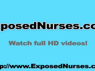Exposed Nurses: Young nurse Vanesa gives self examination