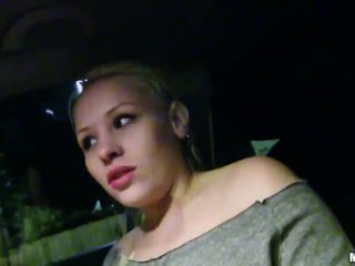Lola Taylor rides on cock in back of car