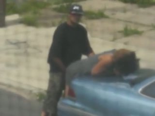 Public car fuck doggystyle by dude. Video