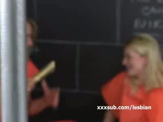Jail bird lesbians fingering fuck EXGF playing