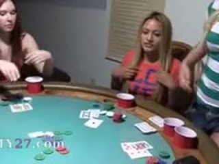 Young Coeds Fucking On Poker Night