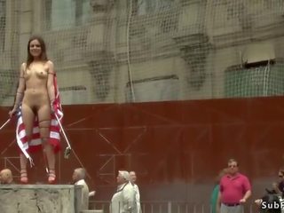 Naked American Tourist In Public Outdoor