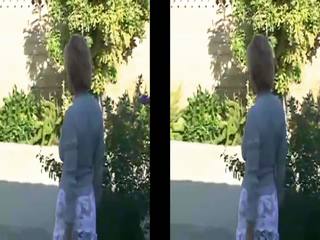 Danni Ashe Strips Down At Poolside (Split Screen Version)