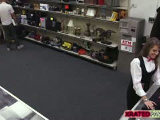 A Poker Assistant Is Fucked Hard In A Pawnshop By The Owner