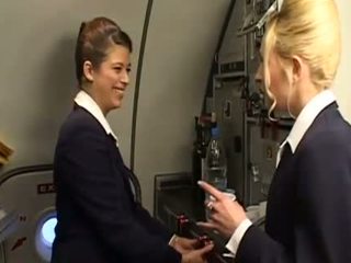 Hard sex with very hot stewardesses
