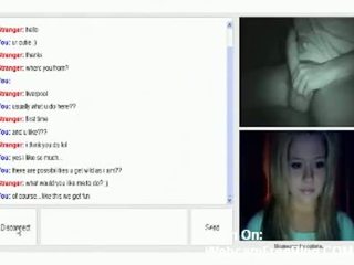 Omegle Blonde Teen Chats With Big Cock