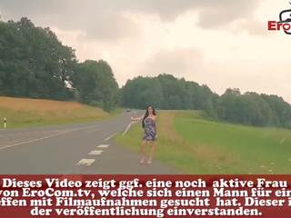 German Hitchhiker Amateur Teen Bitch get Creampie in Car